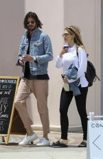 DELTA GOODREM and Matthew Copley Out for Coffee in Los Angeles 05/01/2019