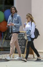 DELTA GOODREM and Matthew Copley Out for Coffee in Los Angeles 05/01/2019