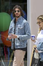DELTA GOODREM and Matthew Copley Out for Coffee in Los Angeles 05/01/2019