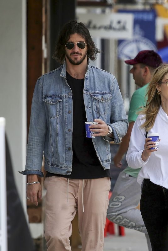 DELTA GOODREM and Matthew Copley Out for Coffee in Los Angeles 05/01/2019