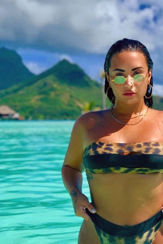 DEMI LOVATO in Bikini on Vacation in Bora Bora, May 2019
