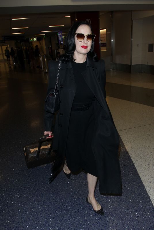 DITA VON TEESE at Los Angeles International Airport 05/20/2019