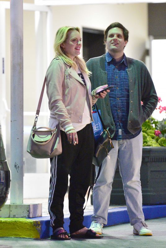 ELISABETH MOSS Leaves Sushi Park in Los Angeles 05/29/2019