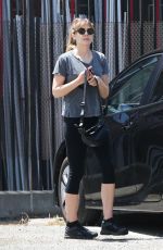 ELIZABETH OLSEN Arrives at a Gym in Los Angeles 05/05/2019