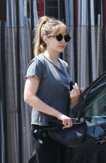ELIZABETH OLSEN Arrives at a Gym in Los Angeles 05/05/2019