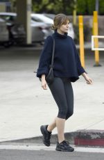 ELIZABETH OLSEN Leaves a Gym in Los Angeles 05/10/2019