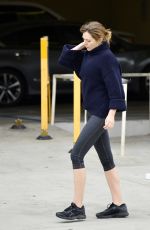 ELIZABETH OLSEN Leaves a Gym in Los Angeles 05/10/2019