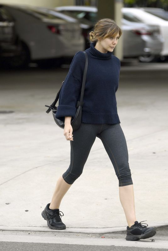 ELIZABETH OLSEN Leaves a Gym in Los Angeles 05/10/2019