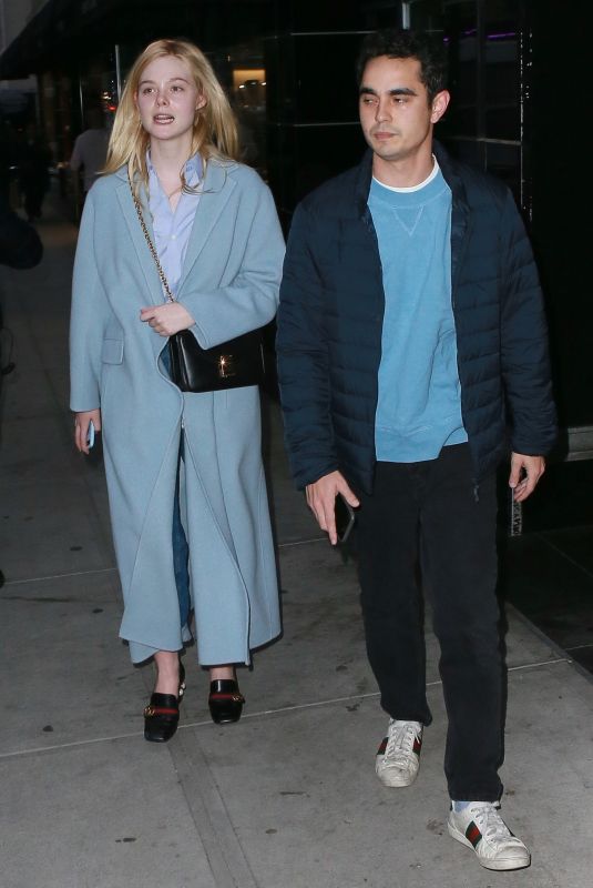 ELLE FANNING and Max Minghella Night Out in New York 05/03/2019