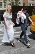 ELLE FANNING and Max Minghella Out in New York 05/02/2019