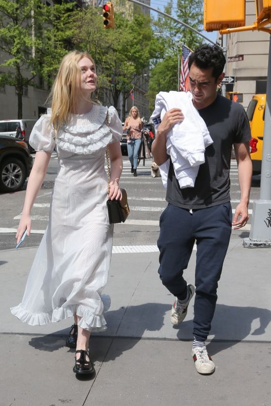 ELLE FANNING and Max Minghella Out in New York 05/02/2019