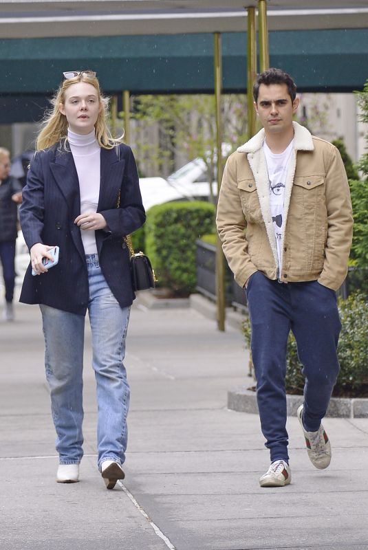 ELLE FANNING and Max Minghella Out in New York 05/03/2019