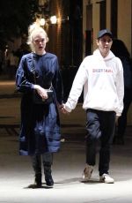 ELLE FANNING and Max Minghella Takes Subway in New York 05/04/2019
