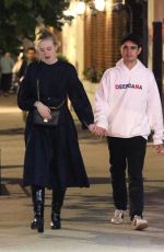 ELLE FANNING and Max Minghella Takes Subway in New York 05/04/2019