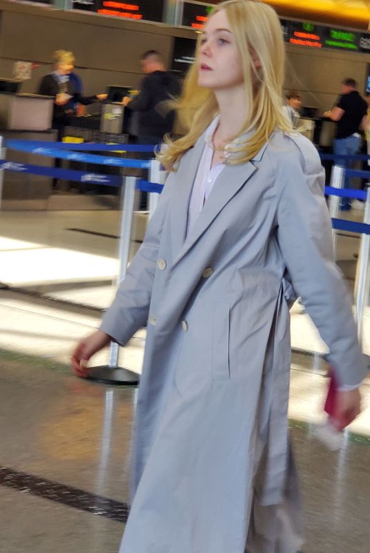 ELLE FANNING at Los Angeles International Airport 05/11/2019