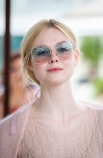 ELLE FANNING Leaves Hotel Martinez in Cannes 05/23/2019