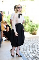 ELLE FANNING Leaves Martinez Hotel in Cannes 05/14/2019