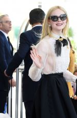 ELLE FANNING Leaves Martinez Hotel in Cannes 05/14/2019