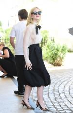 ELLE FANNING Leaves Martinez Hotel in Cannes 05/14/2019