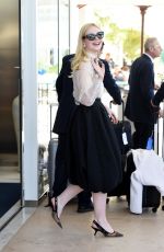 ELLE FANNING Leaves Martinez Hotel in Cannes 05/14/2019
