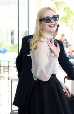 ELLE FANNING Leaves Martinez Hotel in Cannes 05/14/2019