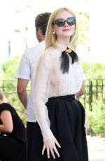 ELLE FANNING Leaves Martinez Hotel in Cannes 05/14/2019