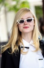 ELLE FANNING Leaves Martinez Hotel in Cannes 05/20/2019