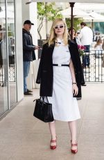 ELLE FANNING Leaves Martinez Hotel in Cannes 05/20/2019