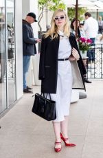 ELLE FANNING Leaves Martinez Hotel in Cannes 05/20/2019