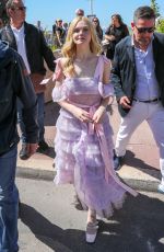 ELLE FANNING Out at 72nd Annual Cannes Film Festival 05/14/2019