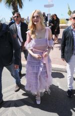 ELLE FANNING Out at 72nd Annual Cannes Film Festival 05/14/2019