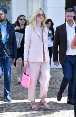 ELLE FANNING Out on Croisette in Cannes 05/15/2019