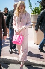 ELLE FANNING Out on Croisette in Cannes 05/15/2019