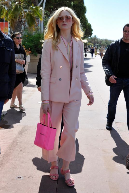 ELLE FANNING Out on Croisette in Cannes 05/15/2019