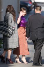 EMILIA CLARKE Arrives at Jimmy Kimmel Live in Hollywood 05/01/2019