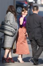 EMILIA CLARKE Arrives at Jimmy Kimmel Live in Hollywood 05/01/2019
