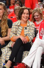 EMILIA CLARKE at Warriors vs Rockets Game in Houston 05/10/2019