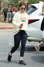 EMILIA CLARKE Out Hiking in Los Angeles 05/02/2019