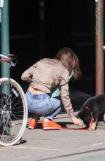 EMILY RATAJKOWSKI Out with Her Dog in New York 05/21/2019
