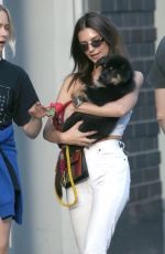 EMILY RATAJKOWSKI Walks Her Dog Out in New York 05/22/2019