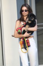 EMILY RATAJKOWSKI Walks Her Dog Out in New York 05/22/2019