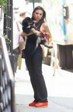 EMILY RATAJKOWSKI Walks Her Dog Out in New York 05/22/2019