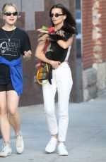 EMILY RATAJKOWSKI Walks Her Dog Out in New York 05/22/2019