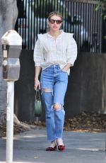 EMMA ROBERTS in Ripped Jeans Out for Lunch in Los Feliz 05/04/2019