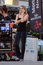 EMMA ROBERTS on the Set of Holidate in Atlanta 05/16/2019