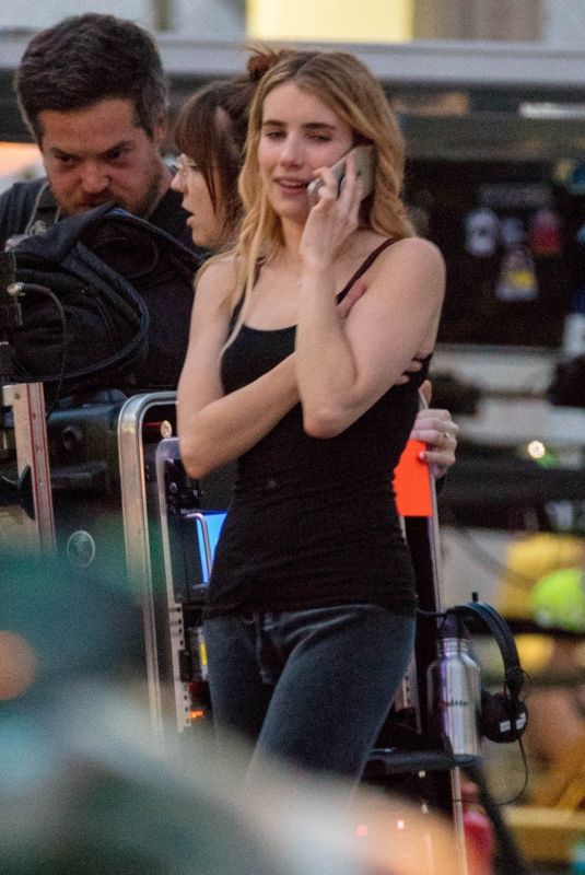 EMMA ROBERTS on the Set of Holidate in Atlanta 05/16/2019