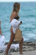 EUGENIE BOUCHARD in Bikini at a Beach in Miami 05/04/2019