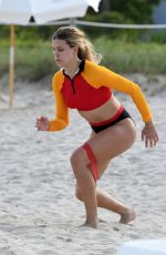 EUGENIE BOUCHARD in Bikini Working Out at Miami Beach 05/18/2019