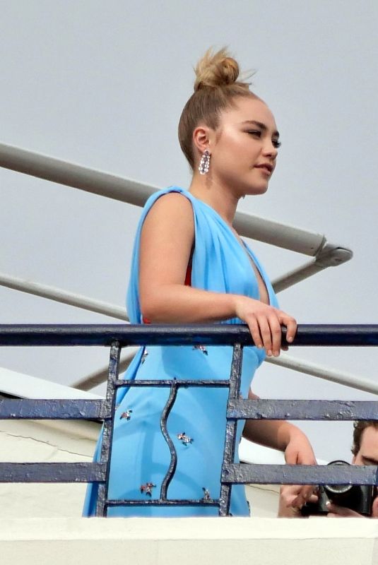 FLORENCE PUGH on the Roof of Her Hotel in Cannes 05/20/2019