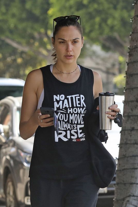 GAL GADOT Arrives at Pilates Class in Beverly Hills 05/29/2019